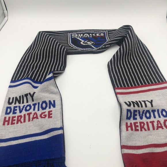 San Jose Earthquakes Scarf Soccer Quakes Ruffneck Scarves Made In Uk 100% Acryli - Picture 9 of 14